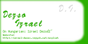 dezso izrael business card